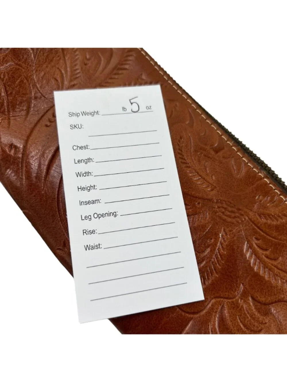 Patricia Nash Isla Oblong Embossed Leather Case Brown Tooled Leather